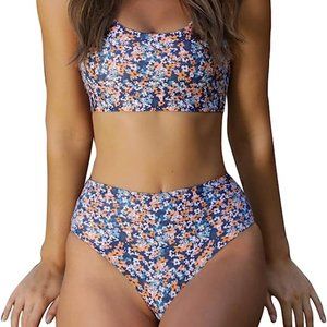 Women's High Waist Two Piece Swimsuit